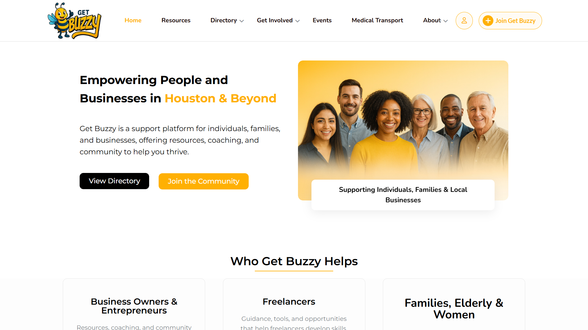 Get Buzzy membership website screenshot